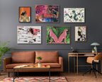 Sylvie Beaded Snake Floral Framed Canvas by Nikki Chu