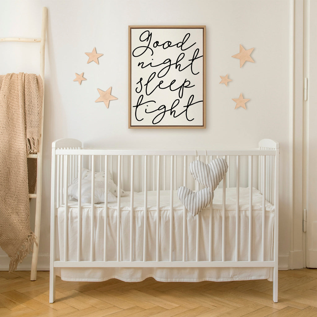 Sylvie Good Night Sleep Tight Framed Canvas by Maggie Price