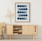 Sylvie Moon Phases Framed Canvas by Teju Reval of SnazzyHues