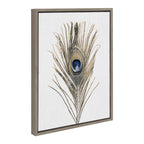 Sylvie Peacock Feather Framed Canvas by Simon Te of Tai Prints