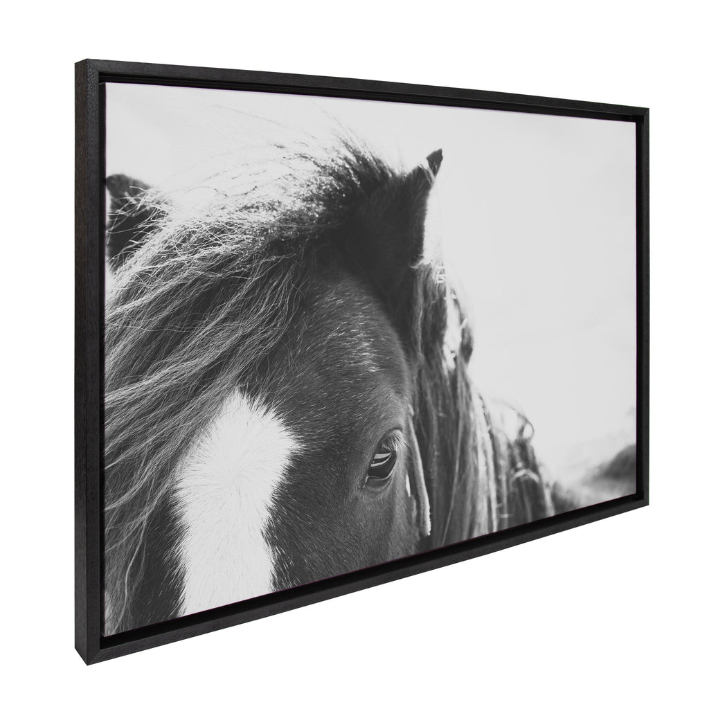 Sylvie Noble BW Framed Canvas by Alicia Abla