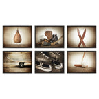 Sylvie Leather Hockey Skates Framed Canvas By Shawn St. Peter