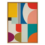 Sylvie Mid Century Modern Pattern Framed Canvas by Rachel Lee of My Dream Wall