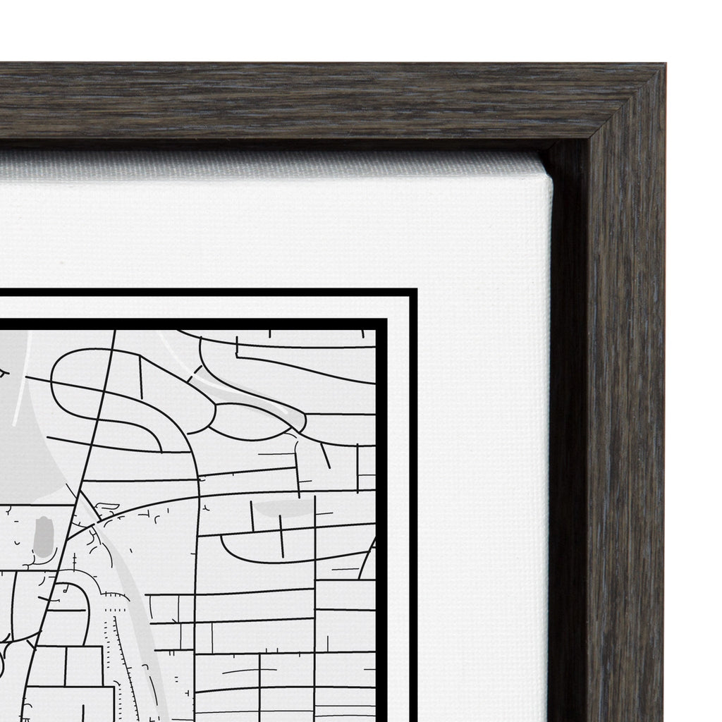 Sylvie Atlanta Modern Map Framed Canvas by Jake Goossen