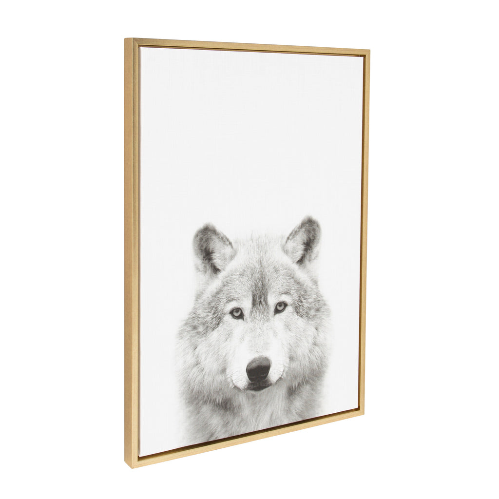 Sylvie Wolf Framed Canvas by Simon Te Tai