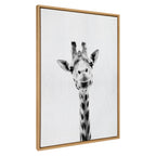 Sylvie Giraffe Framed Canvas by Simon Te of Tai Prints