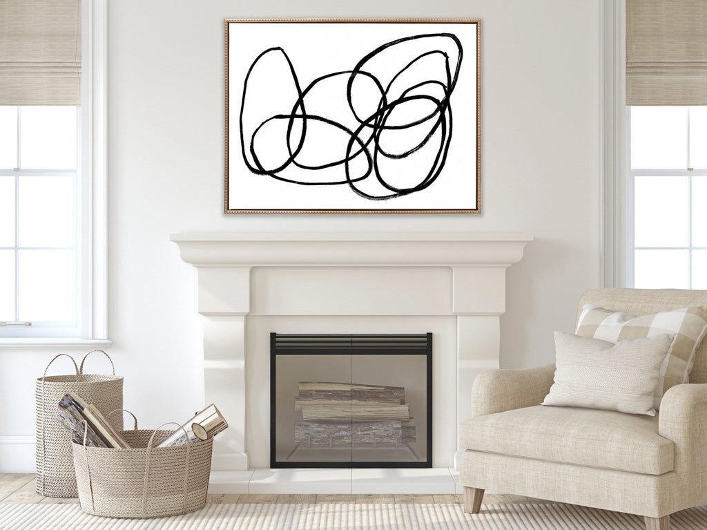 Sylvie Beaded NC Ring of Light Framed Canvas by Nikki Chu