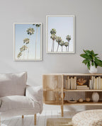 Sylvie Palm tree Row and LA Summer Framed Canvas by Caroline Mint