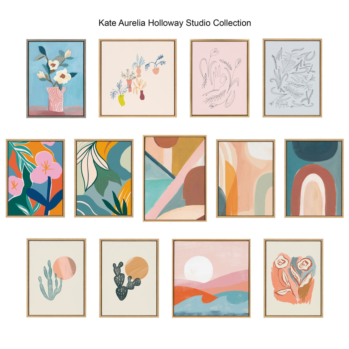 Sylvie Endless Summer Vertical Framed Canvas by Kate Aurelia Holloway