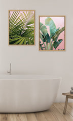 Sylvie Tropic Pink Framed Canvas by Alicia Bock