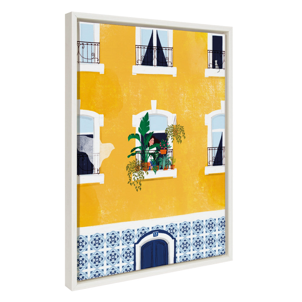Sylvie Lisbon Framed Canvas by Maja Tomljanovic