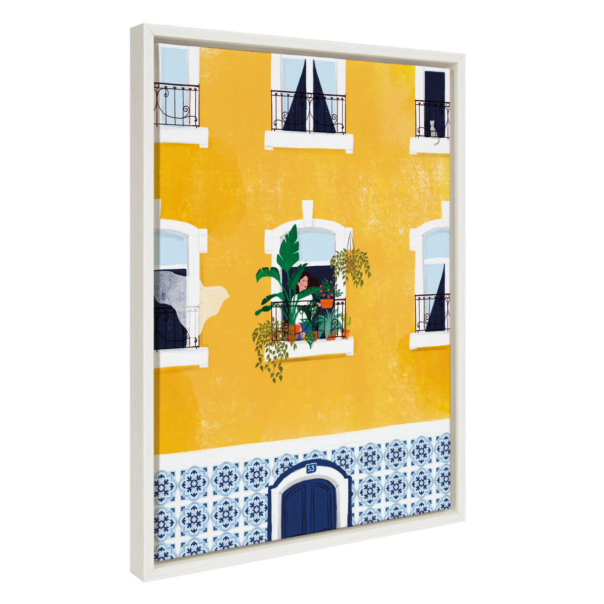 Sylvie Lisbon Framed Canvas by Maja Tomljanovic