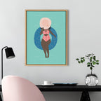 Sylvie By the Pool Framed Canvas by Queenbe Monyei