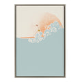 Sylvie Sea Breeze Surfer Girl Framed Canvas by Hannah Beisang