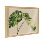 Blake Spotted Leaves Neutral Framed Printed Glass by Emily Marie Watercolors