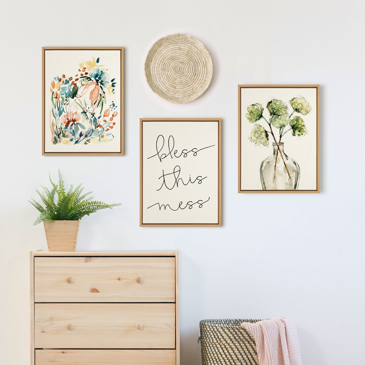 Sylvie Bless This Mess Framed Canvas by Maggie Price