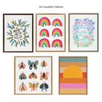 Sylvie Little Fierce Lavender and Mint Framed Canvas by Cat Coquillette