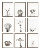 Sylvie Sarifa Giraffe Framed Canvas by Simon Te of Tai Prints