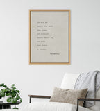 Sylvie Emerson Quote Framed Canvas by Saint and Sailor Studios