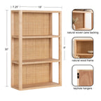 Ori Rattan/Wood Wall Shelf