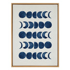Sylvie Moon Phases Framed Canvas by Teju Reval of SnazzyHues