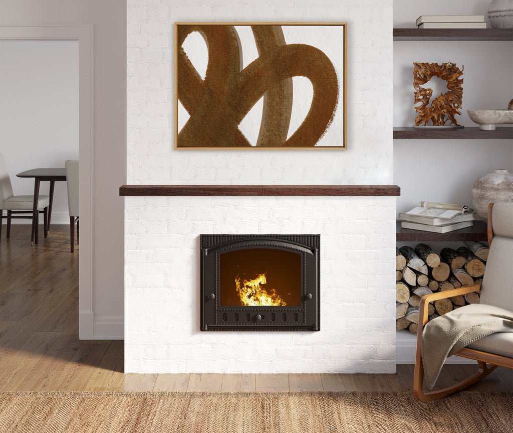 Sylvie Japandi 10 Brown Framed Canvas by Rocket Jack