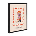 Sylvie Howdy Framed Canvas by Duchess Plum