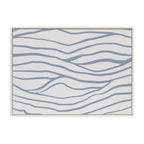 Sylvie Simple Elegant Coastal Waves Framed Canvas by The Creative Bunch Studio