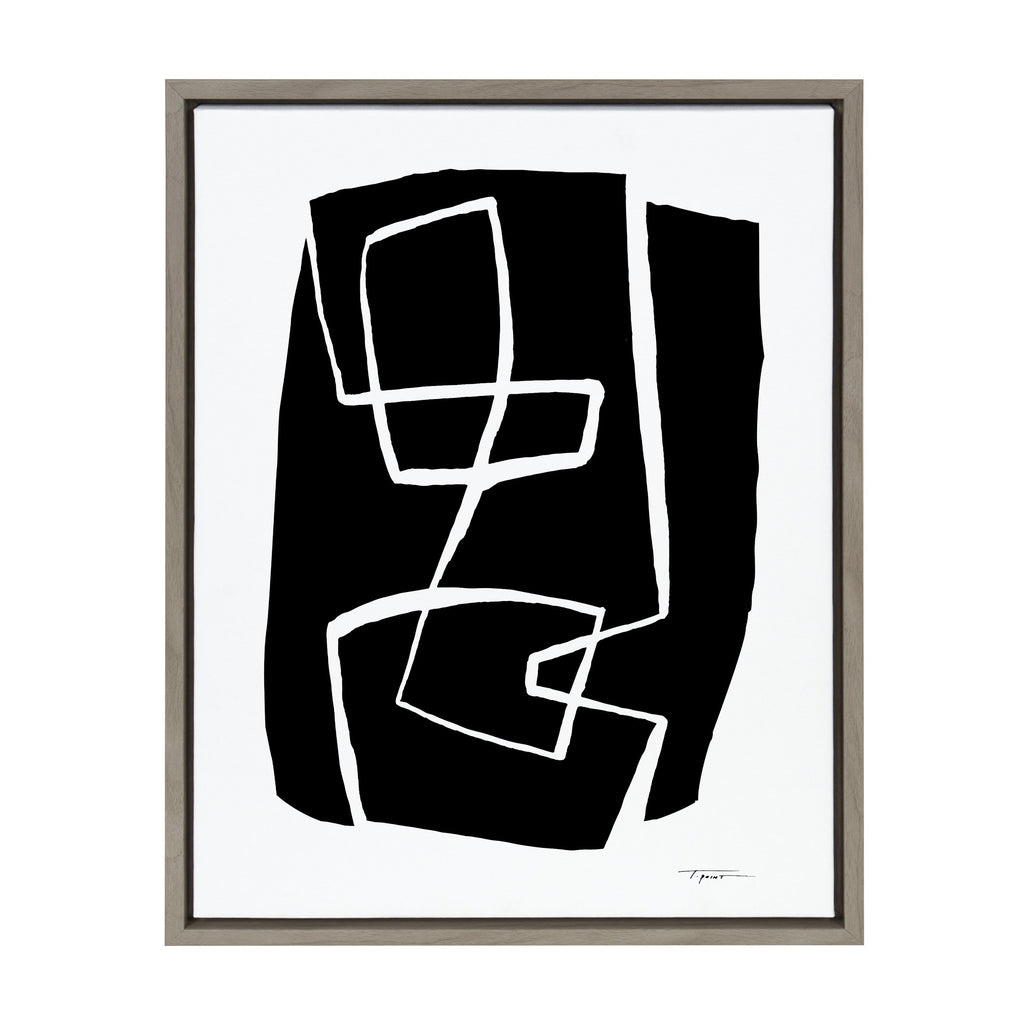 Sylvie Modern Meeting Forms Framed Canvas by Statement Goods