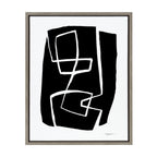 Sylvie Modern Meeting Forms Framed Canvas by Statement Goods