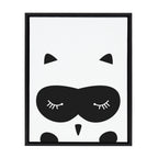 Sylvie Modern Baby Owl Framed Canvas by Rachel Lee of My Dream Wall