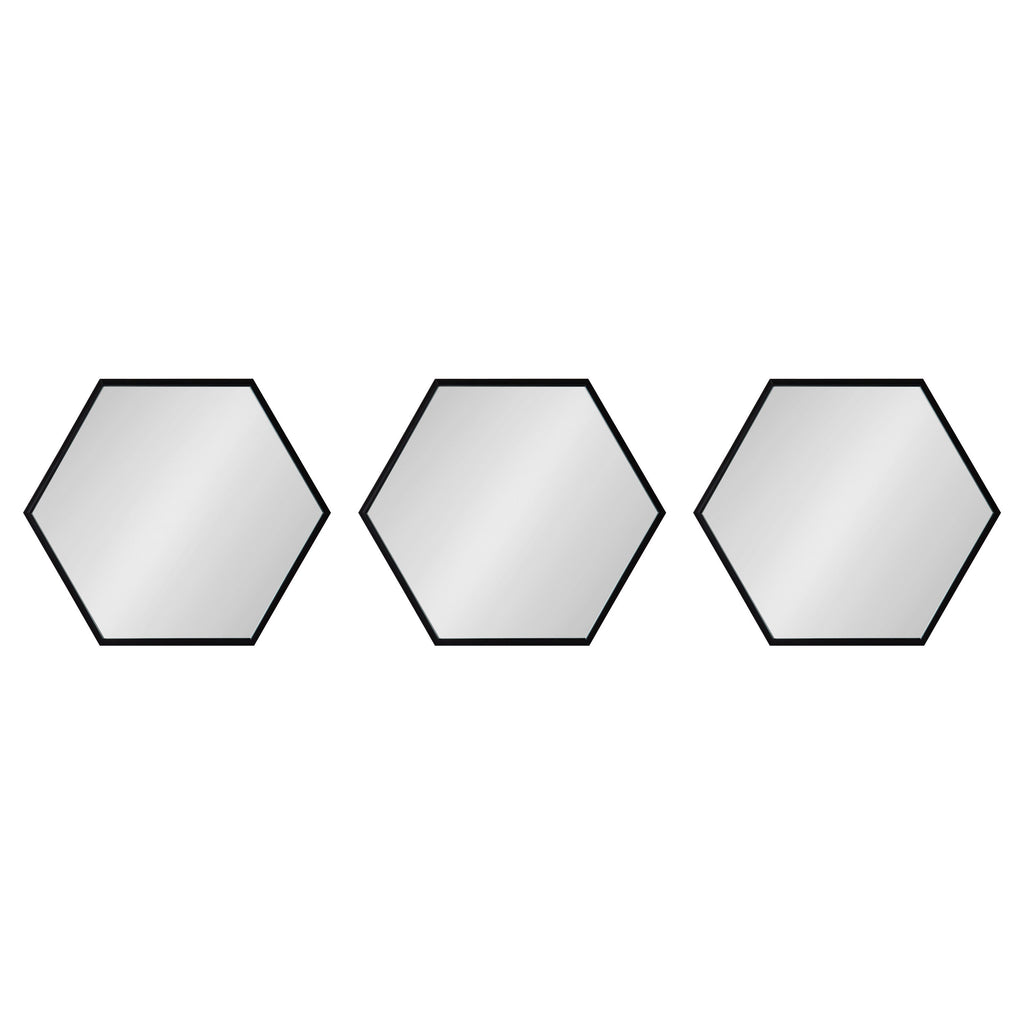 Rhodes Framed Hexagon Wall Mirror Set