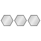 Rhodes Framed Hexagon Wall Mirror Set