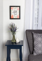 Sylvie Be Still Floral Watercolor Art Framed Canvas