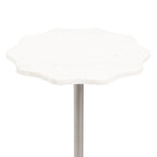 Sanzo Scalloped Marble and Metal Table