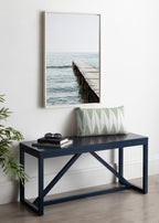 Sylvie White Lake Pier Framed Canvas by Amy Peterson