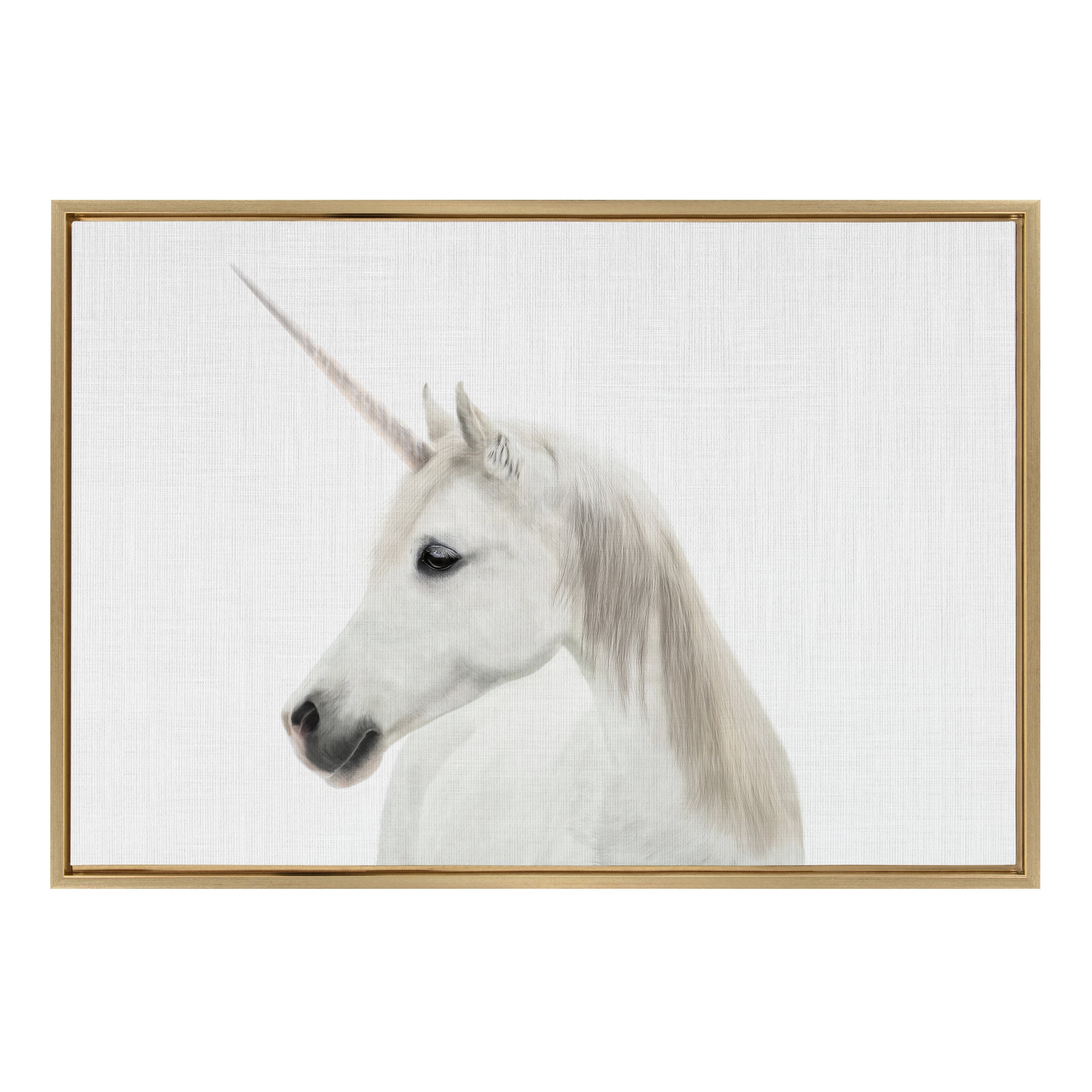 Sylvie Unicorn Framed Canvas by Simon Te of Tai Prints