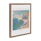 Sylvie Poster Claude Monet Étretat The Beach and the Falaise d’Amont 1885 Framed Canvas by The Art Institute of Chicago