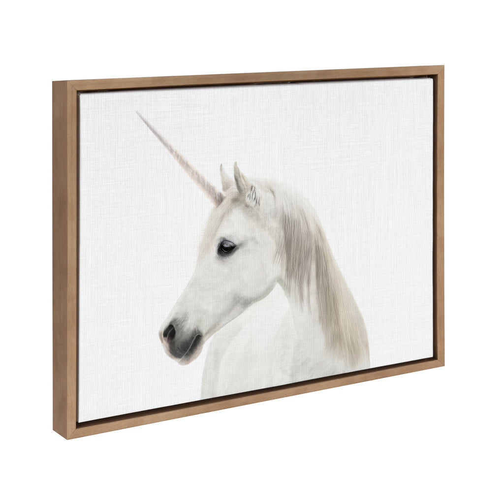 Sylvie Unicorn Framed Canvas by Simon Te of Tai Prints