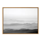 Sylvie Misty Mountains BW Framed Canvas by Crystal Lynn Collins