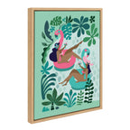 Sylvie Mid Century Modern Girl Friends Framed Canvas by Rachel Lee of My Dream Wall