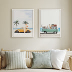 Sylvie Beaded Summer Animal Adventures Framed Canvas by July Art Prints