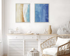 Sylvie Ocean Wake 1 and 2 Framed Canvas by Julie Maida