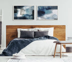 Sylvie Aqua Abstract 1 Framed Canvas by Amy Lighthall