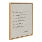 Sylvie Keep Your Face Walt Whitman Framed Canvas by Saint and Sailor Studios