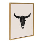Sylvie Western Skull Framed Canvas by Honey Island Studio