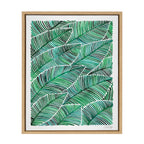 Sylvie Tropical Leaves Framed Canvas by Cat Coquillette