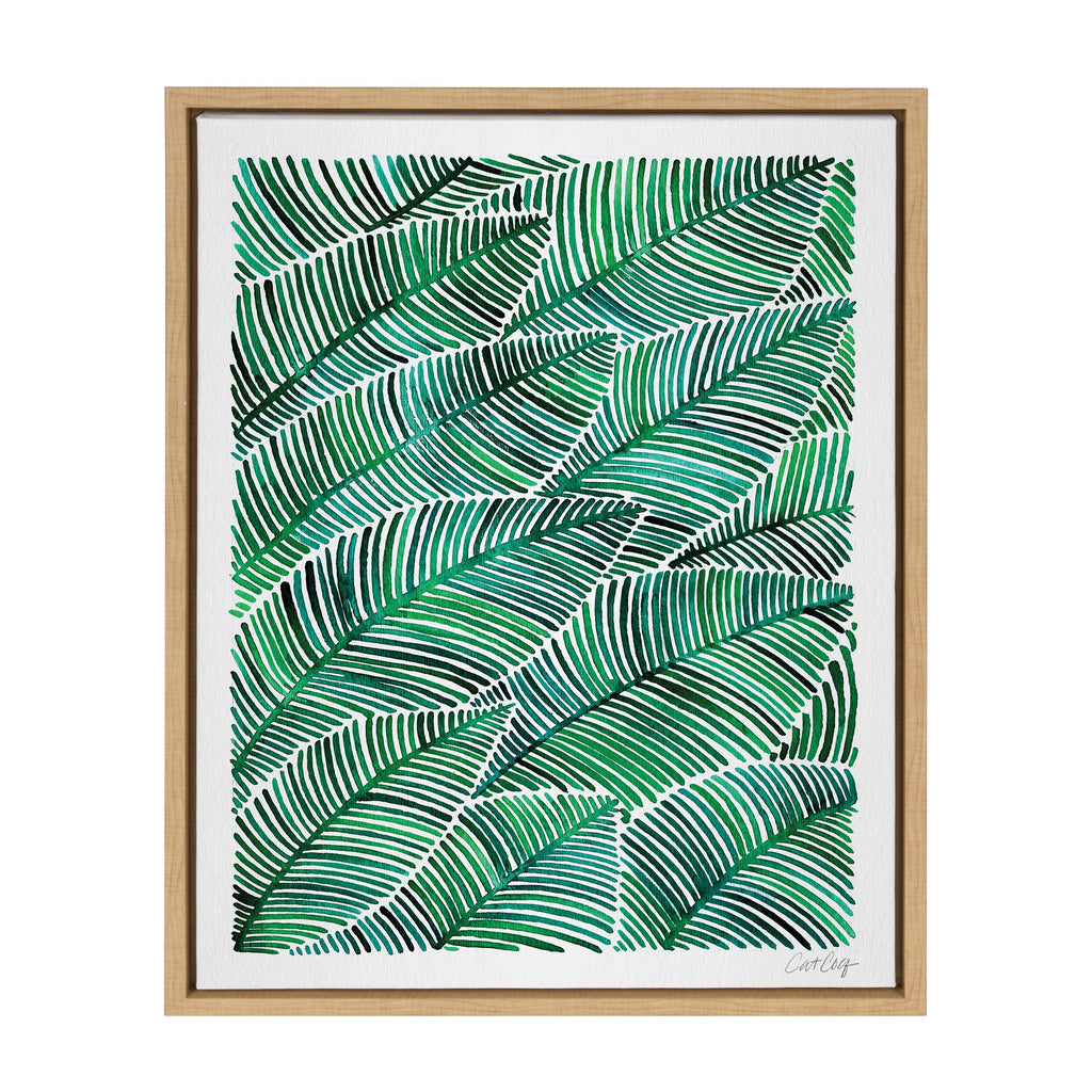 Sylvie Tropical Leaves Framed Canvas by Cat Coquillette