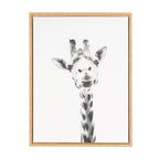 Sylvie Giraffe Framed Canvas by Simon Te of Tai Prints