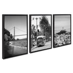 Sylvie San Francisco Black and White Framed Canvas Art Set by Crystal Lynn Collins